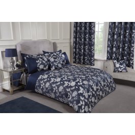 Louisiana Bedding Vertical Blue & White Stripe Duvet Cover Set 100% Cotton 200 Thread Count-King